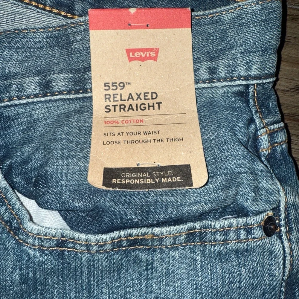 Levis 559 Jeans Relaxed Straight 100% Cotton Size 33x32 NEW Adult Denim - Picture 6 of 12